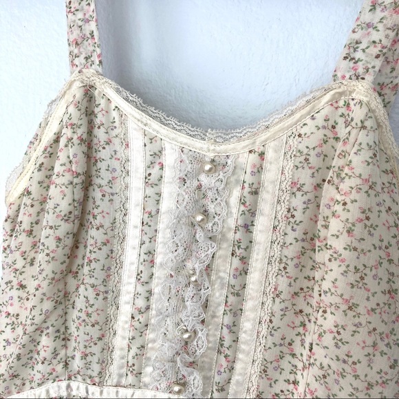 Gunne Sax Ivory Calico Maxi Dress - Picture 4 of 11